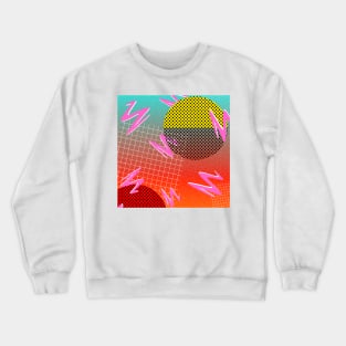 Memphis Style Inspired Pattern Crewneck Sweatshirt